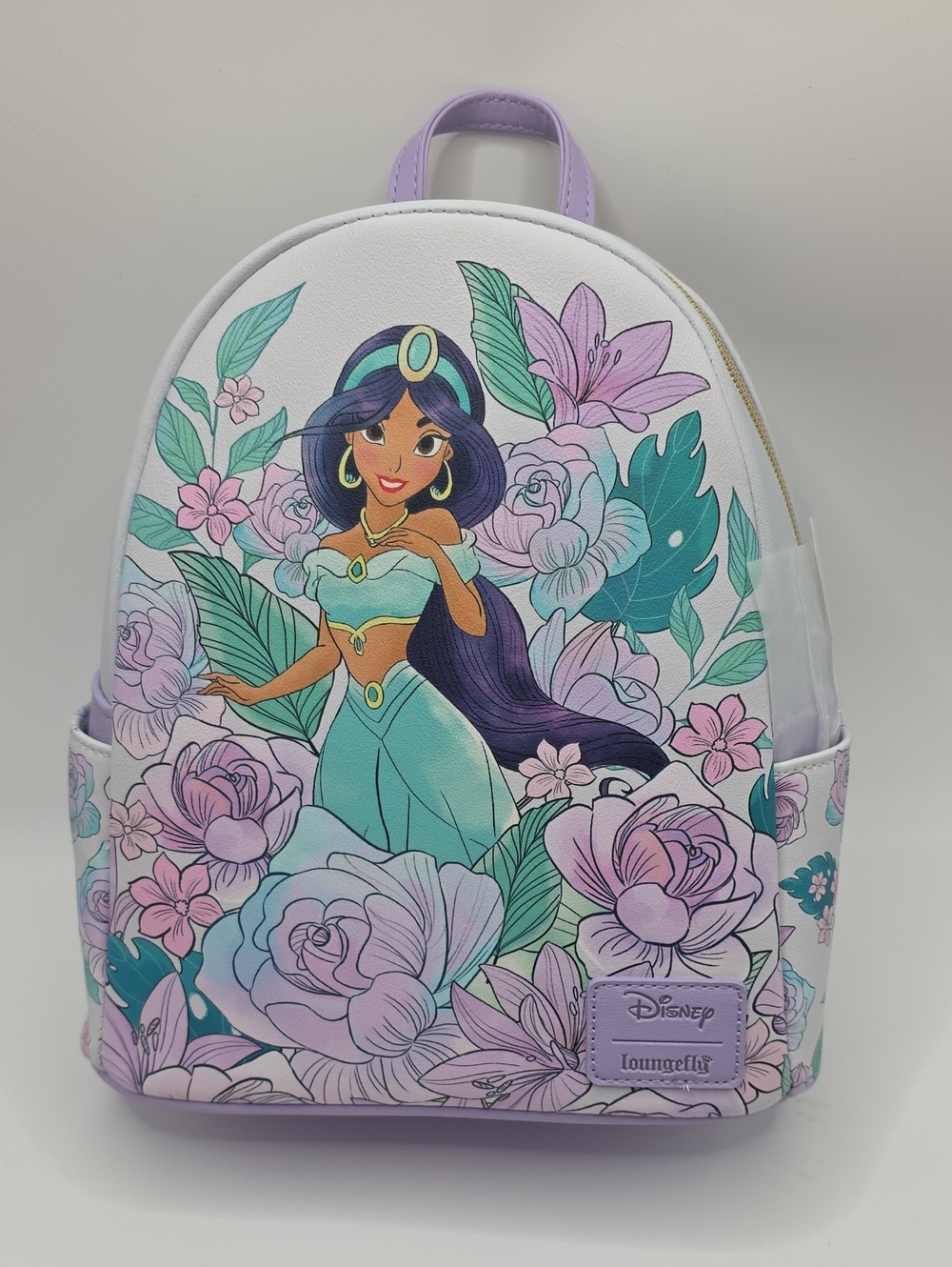 Disney x Loungefly Princess Jasmine Floral Mini Backpack - Mint & Lavender